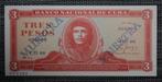 Bankbiljet 3 pesos Cuba 1988 UNC Spesimen, Postzegels en Munten, Setje, Ophalen of Verzenden, Overige landen