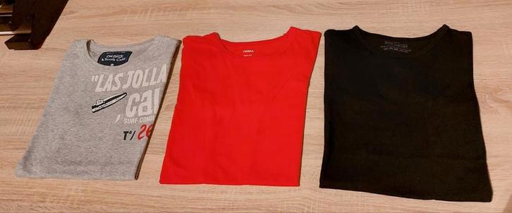 Set van 3 T-Shirts - 12 jaar, Enfants & Bébés, Vêtements enfant | Taille 152, Comme neuf, Garçon, Chemise ou À manches longues