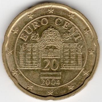 Autriche : 20 Cent 2004 KM#3086 Ref 10629, Enlèvement ou Envoi, Autriche, 20 centimes, Monnaie en vrac