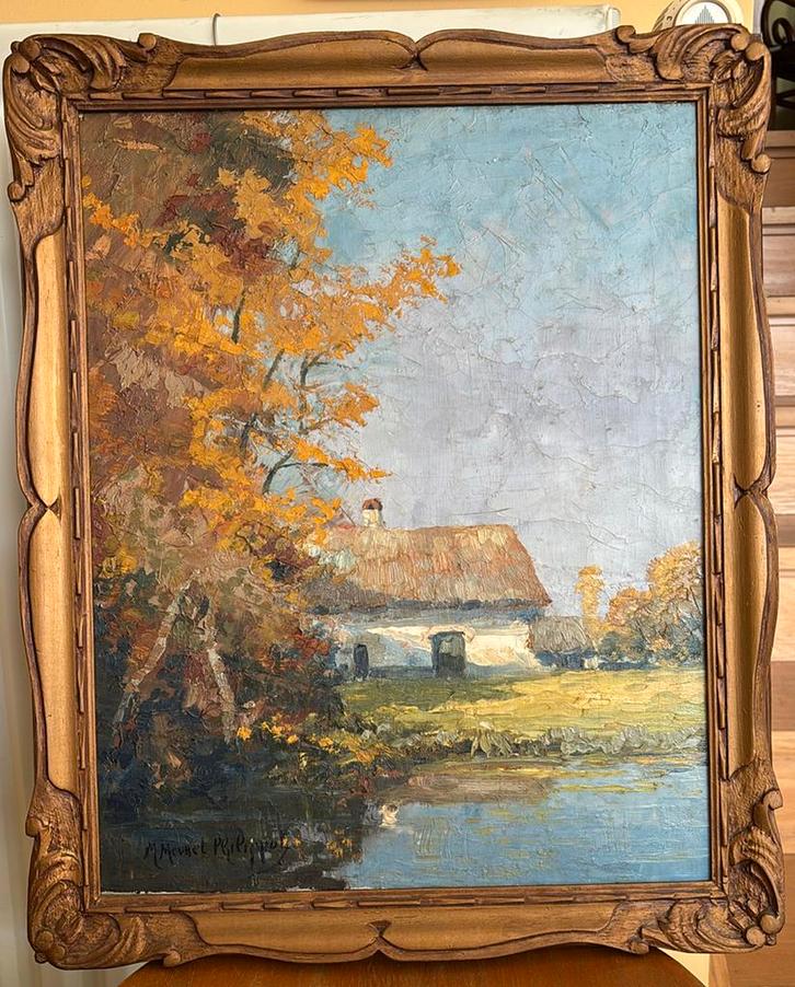 Schilderij Marie Meuret Philippot, Antiek en Kunst, Kunst | Schilderijen | Klassiek, Ophalen of Verzenden