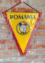 Roemenië Romania 1990 prachtig vintage voetbal vaandel, Ophalen of Verzenden