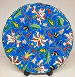 Emaux de Longwy Art Deco stijl sierbord floraal decor 652., Ophalen of Verzenden