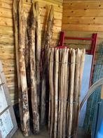 Kastanje hek met bijpassende kastanje houten palen, Tuin en Terras, Tuinhekken en Hekwerk, Ophalen, Nieuw, Hout
