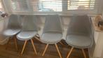 4 lichtgrijze stoelen scandinavische stijl, Huis en Inrichting, Ophalen, Gebruikt, Scandinavisch, Vier