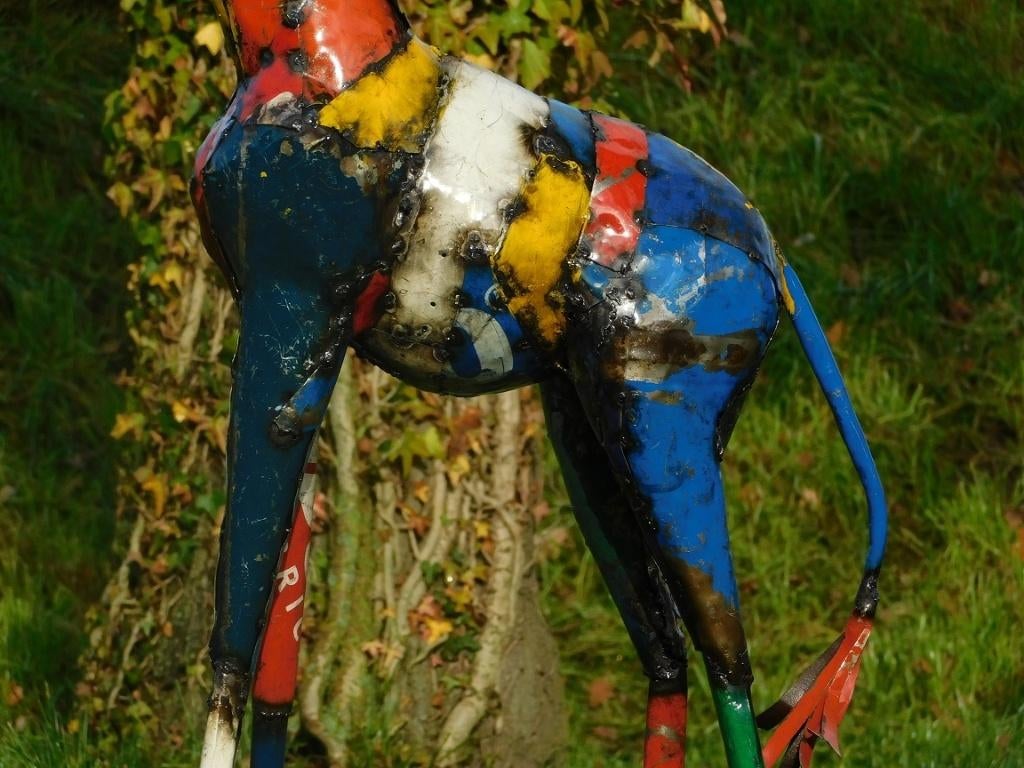 Giraffe "Savanna" - 155 cm - Handgemaakt Kunstwerk, Antiek en Kunst, Ophalen of Verzenden
