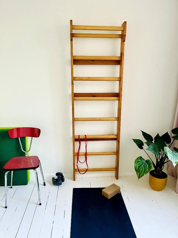 Houten klimrek, oldschool sportraam - moet deze maand weg, Sport en Fitness, Fitnessmaterialen, Gebruikt, Overige typen, Armen