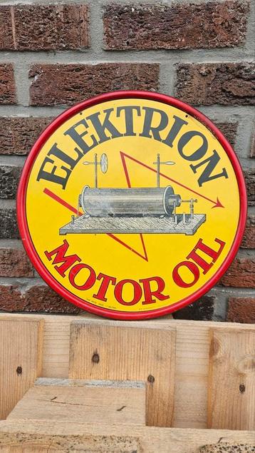 Elektrion motor oil reclamebord 1946 beschikbaar voor biedingen