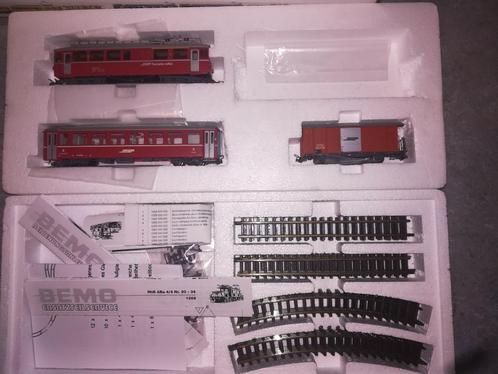 Bemo H0m RhB STARTSET 7268 110 Bernina Express, Hobby en Vrije tijd, Modeltreinen | H0, Zo goed als nieuw, Treinset, Gelijkstroom