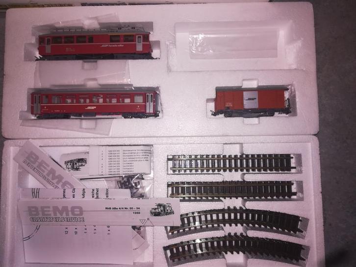 Bemo H0m RhB STARTSET 7268 110 Bernina Express, Hobby en Vrije tijd, Modeltreinen | H0, Zo goed als nieuw, Treinset, Gelijkstroom