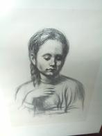 Zeer mooie tekening 65 /52 kader inbegrepen, Antiek en Kunst, Ophalen
