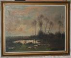Cor van Reken (1879-1959) Landschap olie op doek, Ophalen of Verzenden