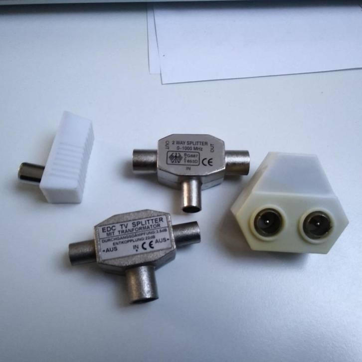 Fiches connexion TV - satellite - Coax, TV, Hi-fi & Vidéo, Câbles audio & Câbles de télévision, Neuf, Enlèvement ou Envoi