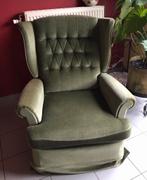 Vintage verstelbare relax fauteuil in stevige stof, Enlèvement