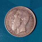 België 1 frank zilver Leopold II 1887- VL - LW zonder punt, Postzegels en Munten, Munten | België, Zilver, Ophalen of Verzenden