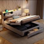 Nieuw boxbed 140x200 met lade, Huis en Inrichting, Slaapkamer | Bedden, Ophalen, Beige, 140 cm, 200 cm