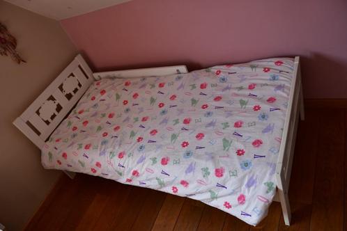 Lit Ikea KRITTER 70x160 + matelas + couette, Kinderen en Baby's, Kinderkamer | Bedden, Zo goed als nieuw, 160 tot 180 cm, 70 tot 85 cm