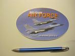 Sticker Belgian Air Force F-16, Verzamelen, Luchtvaart en Vliegtuigspotten, Nieuw, Overige typen, Ophalen of Verzenden