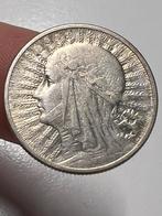 Polen 2 zl Queen Polonia 1933 zilver, Ophalen of Verzenden, Polen, Zilver