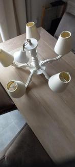 landelijke lamp met 5 kapjes, Ophalen, Gebruikt, Hout, Landelijk