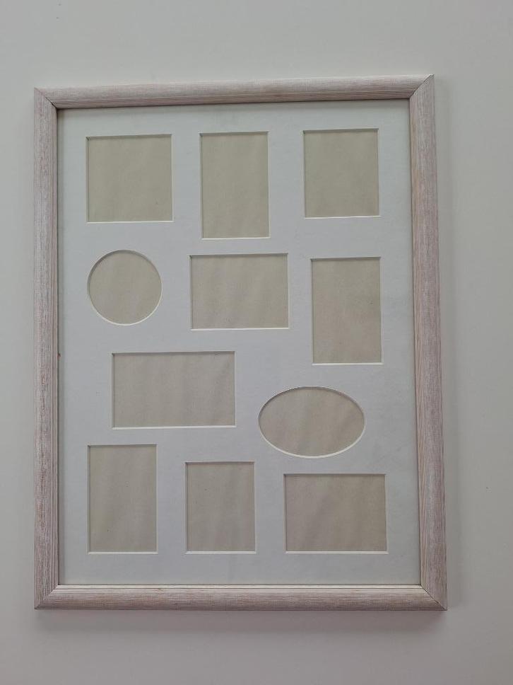 Grand cadre photos et passe partout bois cérusé, Huis en Inrichting, Woonaccessoires | Lijsten, Nieuw, Minder dan 50 cm, Minder dan 50 cm