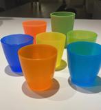 7 Harde Plastic bekers, Verzamelen, Glas en Drinkglazen, Frisdrankglas, Gebruikt, Ophalen