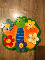 Houten legpuzzel vlinder en bloemen, Ophalen, Gebruikt, Van hout, Minder dan 10 stukjes