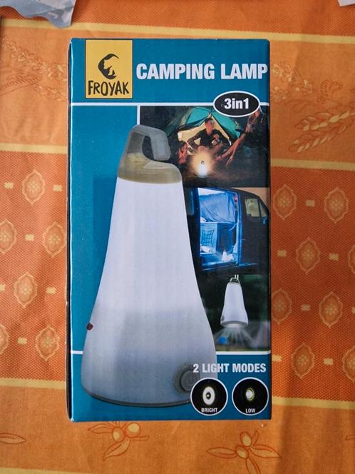 Froyak camping lamp 3 in 1, Caravanes & Camping, Lampes de poche, Neuf, Batterie, Enlèvement ou Envoi