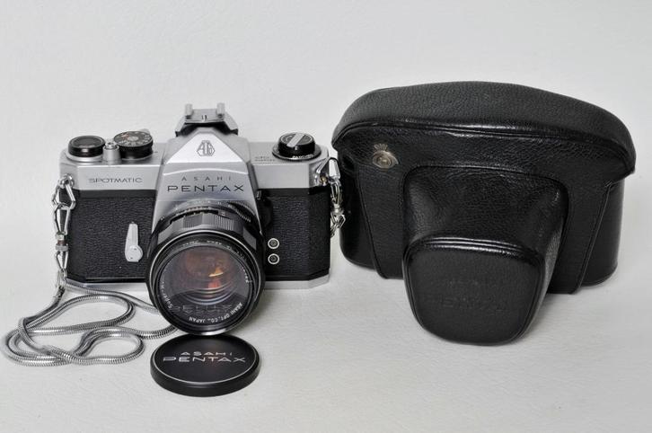 zilveren camera, Audio, Tv en Foto, Fotocamera's Analoog, Gebruikt, Spiegelreflex, Pentax, Ophalen of Verzenden