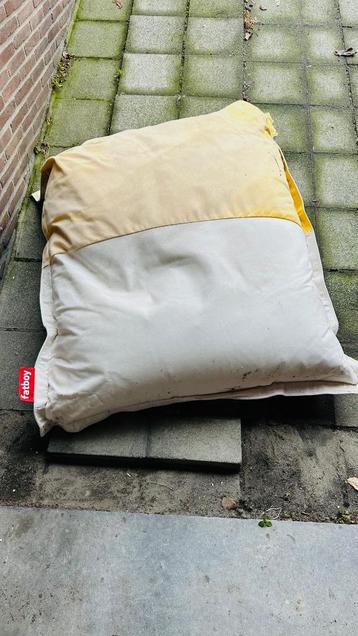 Fatboy XL Zitzak, Enlèvement, Utilisé, Blanc, Pouf