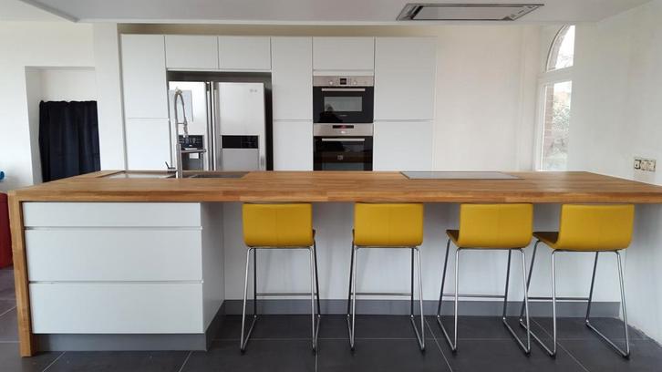 Tabouret de bar moderne en cuir jaune, Maison & Meubles, Cuisine | Cuisines complètes, Jaune, Enlèvement
