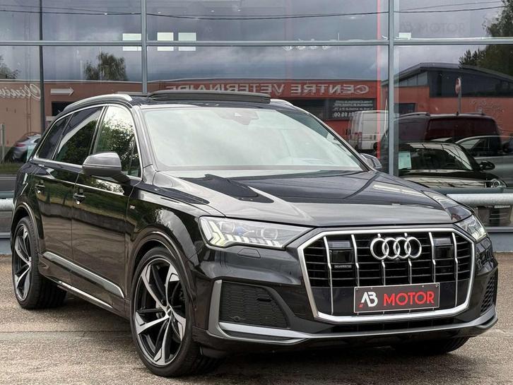 Audi Q7 45TDi 3X S-LINE BLACK 7PL PNEUMA. ACC HEAD-UP PANO, Auto's, Audi, Bedrijf, Te koop, Q7, 360° camera, 4x4, Achteruitrijcamera
