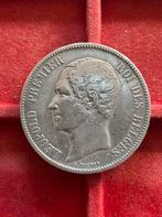 Zilveren munt - 5 frank Leopold I 1853, Postzegels en Munten, Munten | België, Zilver, Ophalen of Verzenden, Losse munt, Zilver