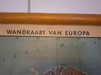 Antieke wandkaart/schoolkaart Europa, Antiek en Kunst, Ophalen, Aardrijkskunde