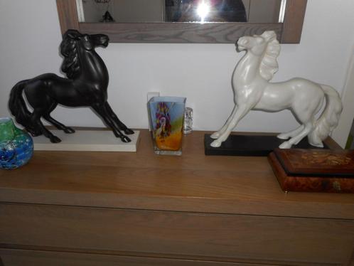 Grote beelden paarden keramiek - Lemanceau - Ca 1940, Antiek en Kunst, Antiek | Keramiek en Aardewerk, Ophalen