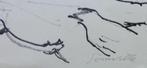 ROGER SOMVILLE / TWEE FIGUREN / ZW-W LITHO / 70x50cm / SIG, Antiek en Kunst, Ophalen of Verzenden