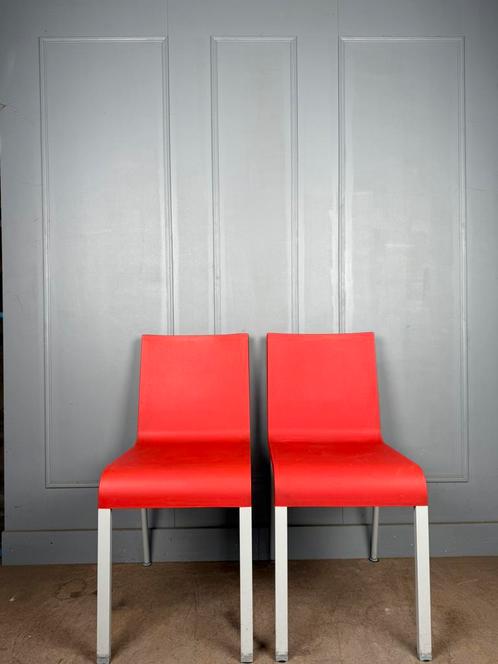6 Vitra 03 design stoelen door Maarten van Severen, Huis en Inrichting, Stoelen, Gebruikt, Vijf, Zes of meer stoelen, Kunststof