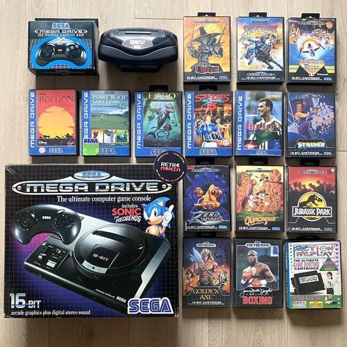 Sega Megadrive Console + Spellen, Games en Spelcomputers, Games | Sega, Zo goed als nieuw, Mega Drive, Ophalen of Verzenden