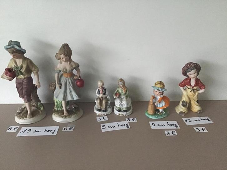 diverse mooie beeldjes in porselein, Antiek en Kunst, Antiek | Porselein, Ophalen of Verzenden