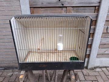 Houten tentoonstellingskooi zwart  beschikbaar voor biedingen