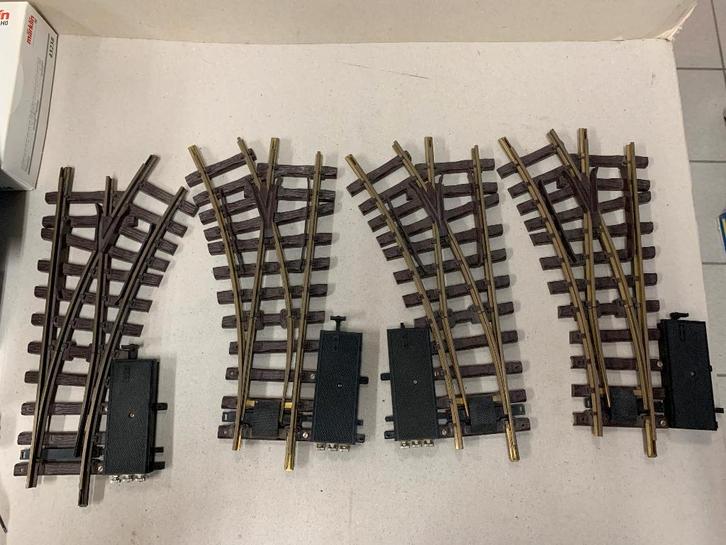 LGB Echelle G : 4 aiguillages, bon état., Hobby & Loisirs créatifs, Trains miniatures | Échelles Autre, LGB, Enlèvement ou Envoi