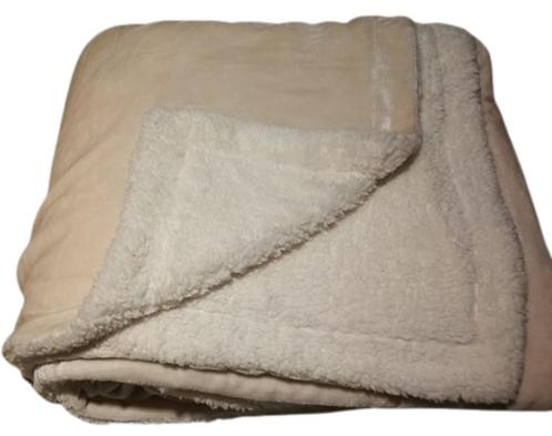2 CHAMPAGNE XXL FLEECEDEKEN, Huis en Inrichting, Woonaccessoires | Plaids en Woondekens, Zo goed als nieuw, Ophalen of Verzenden
