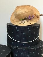 hoed - dameshoed - strohoed handgemaakt met hoedendoos, Vêtements | Femmes, Chapeaux & Casquettes, Chapeau, Enlèvement ou Envoi