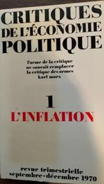 L'inflation (Revue Critiques de l'économie politique), Livres, Utilisé, Enlèvement ou Envoi