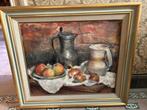 Schilderij George Steel stilleven eten en bekers, Antiek en Kunst, Ophalen