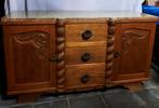 Meuble en chêne décoré avec plaque en marbre, Enlèvement, Utilisé, Chêne