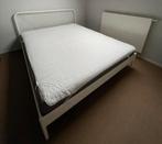 Superbe lit métallique Nesttun complet 160cm avec matelas, Comme neuf, Enlèvement, Une personne
