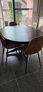 eettafel met 6 stoelen, Ophalen, Zo goed als nieuw, Vijf personen of meer, Rond