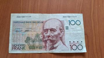 Bankbiljet 100 Belgische frank Beyaert beschikbaar voor biedingen