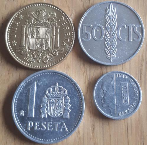 ESPAGNE : 50 centimos 1975 (76) KM 805+1 Peseta 1999 KM 832, Timbres & Monnaies, Monnaies | Europe | Monnaies non-euro, Série