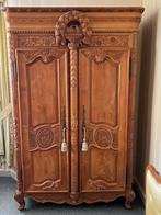 Neoklassieke kledingkast in massief hout - LA PANNE, Huis en Inrichting, Ophalen, Met deur(en), 100 tot 150 cm, 200 cm of meer